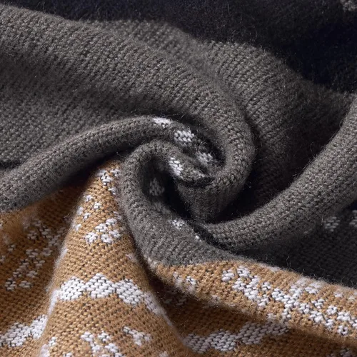 Vista 6 de Chal para mujer, poncho con borlas, cárdigan con frente abierto, chal para otoño e invierno