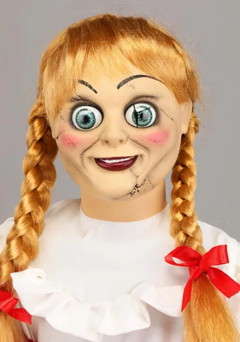 Vista 3 de Muñeca Annabelle Animatrónica de 25 Pulgadas Decoración de Halloween Multicolor