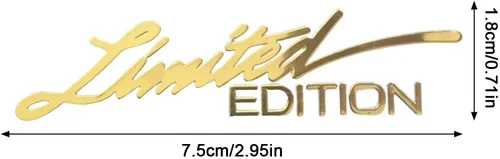Vista 5 de Pegatina de edición limitada para coche, calcomanía de carrocería de automóvil, edición limitada, calcomanía de metal para la parte trasera