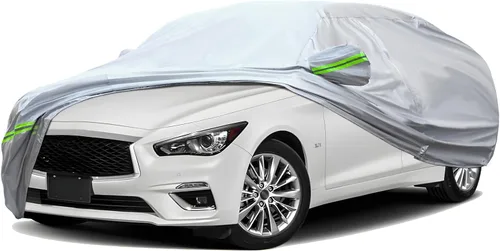 Vista 41 de TUCAREST - Funda de auto completa de 6 capas de alta calidad, diseño de cremallera de carcasa dura, impermeable, resistente a la intemperie
