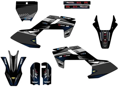Vista 12 de Kit de base gráfica Mini TC 50 Surge Black Senge 2018-2023 compatible con Husqvarna