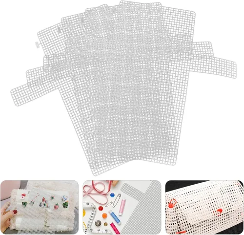 Vista 8 de 4 hojas de tela de punto de aguja de plástico para manualidades DIY marcadores de punto bolsa de proyectos de taza bordado hecho a mano hilo