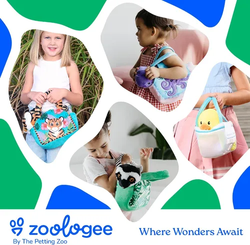 Vista 7 de The Petting Zoo Juego de peluche y bolso de caballo marrón, regalos para niños, juguete de animales de vida silvestre, juguete de peluche de caballo