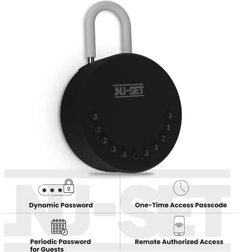 Vista 2 de NU-SET Smart Lock Box - Programa tu caja de seguridad cuando estés a kilómetros de distancia. Guarda llaves, tarjetas y llaveros. Ideal