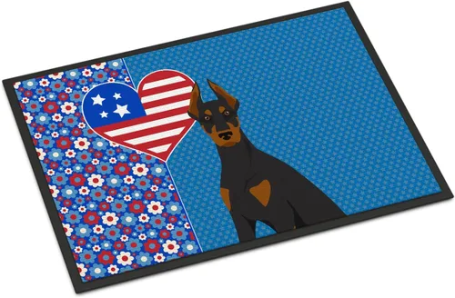 Vista 109 de Caroline's Treasures WDK5119JMAT Airedale Terrier USA - Tapete para interiores o exteriores, 24 x 36 pulgadas, tapete para puerta delantera