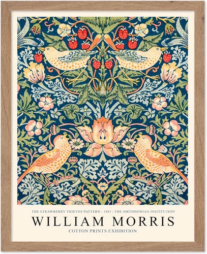 Vista 38 de Poster Master Impresión Vintage del Ladrón de Fresas - Póster Retro de William Morris - Arte de Patrón Floral - Regalo para Hombres y Mujeres