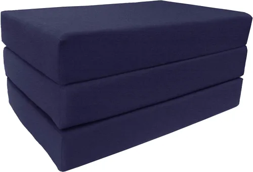Vista 2 de D&D Futon Furniture Camas de espuma Shikibuton de tamaño individual sólido azul marino, 6 pulgadas de grosor x 39 pulgadas de ancho x 75 pulgadas