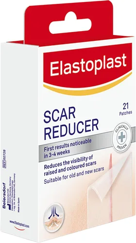 Vista 2 de Elastoplast Yesos reductores de cicatrices (21 piezas), tratamiento rápido y cómodo para cubrir cicatrices, hojas de cicatrices para reducir