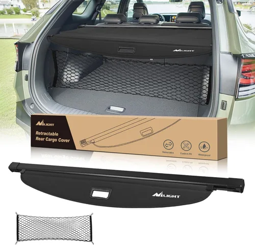 Vista 11 de Nilight Cobertura de cajuela para Jeep Grand Cherokee Accesorios 2011-2021, cubierta de seguridad retráctil para carga trasera, con red