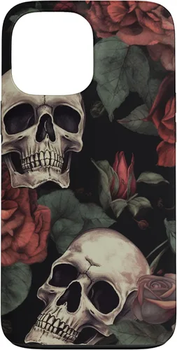 Vista 23 de iPhone 16 Gothic Skull and Roses - Accessorize in Style! Case