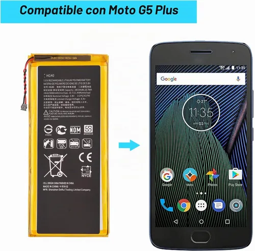 Vista 5 de Batería de repuesto HG40 compatible con Motorola Moto G5 Plus XT1684 XT1685 XT1685 XT1687 SNN5984A con herramientas