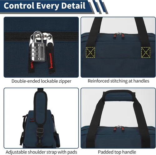 Vista 5 de Bolsa de gimnasio pequeña con bolsillo húmedo, Azul marino, Bolsa de gimnasio pequeña