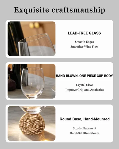 Vista 48 de Juego de flautas de champán de 4, vasos de champán sin tallo para boda, vasos de mimosa de cristal irrompibles y elegantes, flautas de champán de 10