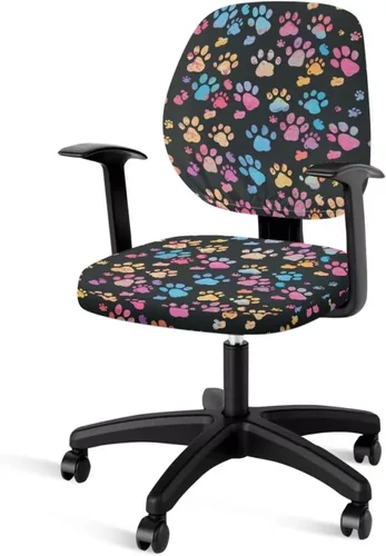 Vista 44 de Funda protectora elástica para silla de oficina con diseño de hongos artísticos, funda giratoria elástica para silla de escritorio, adecuada