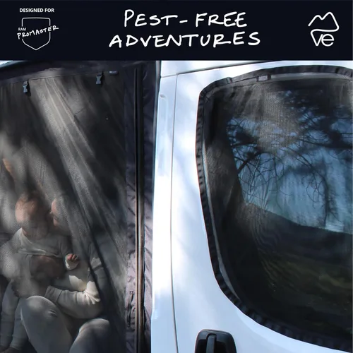 Vista 3 de VanEssential Rejillas Protectoras de Puertas Delanteras (Par) Diseñadas para Ram Promaster Van
