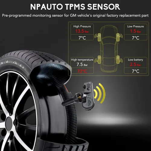 Vista 5 de NPAUTO Sensor de presión de neumáticos TPMS Compatible con Ford F150 06-08 Explorer Mustang Ranger Expedition Escape Focus Lincoln Mazda Mercury