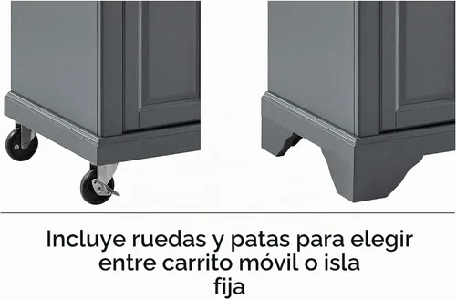 Vista 4 de Crosley Furniture Avery - Isla de cocina, estantes de almacenamiento