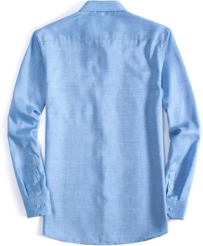 Vista 2 de Camisas de manga larga para hombre, casuales, elegantes y elegantes