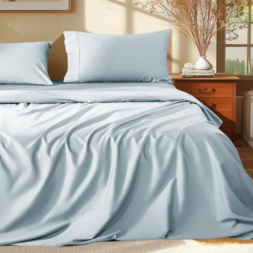 Vista 14 de Shilucheng Juego de Sábanas 100% de Algodón Egipcio - 1000 Hilos, Sábanas de Algodón de Lujo, Ropa de Cama y Fundas de Almohada Transpirables