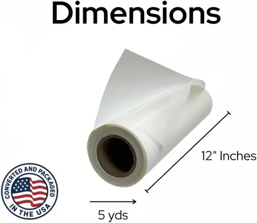 Vista 2 de Estabilizador Lavable Sticky Wash Away - Estabilizador Soluble en Agua 12” x 5 Yd, para Bordado a Máquina y a Mano, Acolchado, Cordón de Pie