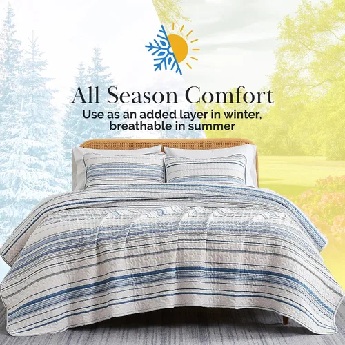 Vista 129 de Southshore Fine Living, Inc. Juego de edredón individual XL, colcha de microfibra acolchada, juego de edredón individual con funda de almohada, ropa