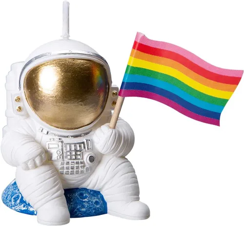 Vista 6 de Spaceman - Vela de cumpleaños con temática de astronauta para fiesta de cumpleaños, baby shower (estilo 1)