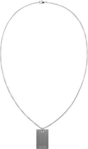 Vista 2 de Calvin Klein Colgante de acero inoxidable de los hombres de la joyería con cadena, Color Plata (Modelo 35000404), Acero inoxidable, No es una piedra