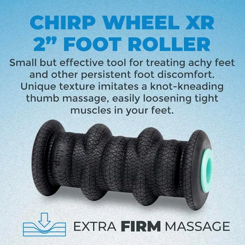 Vista 2 de Chirp Wheel XR Rodillo de Masaje para Pies - Masaje Dirigido para Fascitis Plantar y Fatiga de Pies, Alivio del Dolor del Arco, y Recuperación