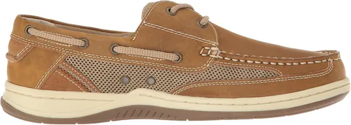 Vista 6 de Margaritaville Zapato náutico de encaje para hombre, color marrón claro, talla 9.5 de EE. UU