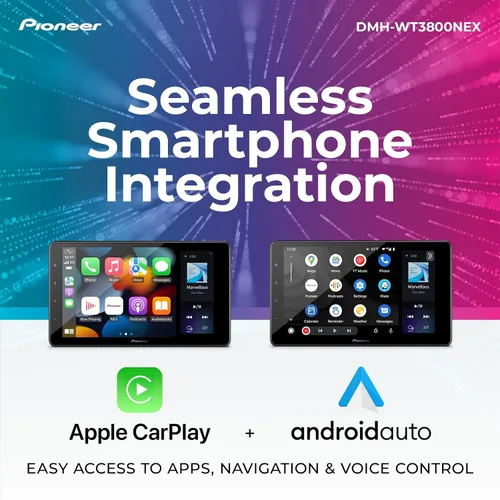 Vista 3 de Pioneer DMH-WT3800NEX Pantalla táctil capacitiva de 9 pulgadas, pantalla flotante - Apple CarPlay inalámbrico y con cable y Android Auto, Amazon