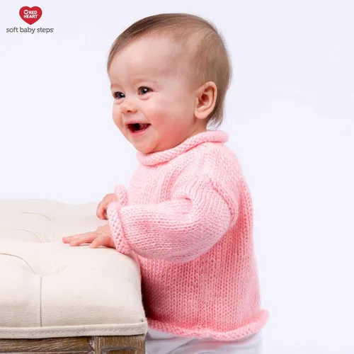 Vista 10 de Red Heart Soft Baby Steps madeja de lana, Aqua