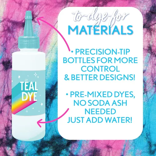 Vista 3 de Just My Style Kit de teñido anudado neón medianoche para crear hasta 18 accesorios de teñido anudado, gran juego de manualidades de teñido anudado