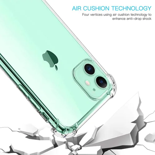 Vista 3 de Funda transparente para iPhone 11 con protector de pantalla Paquete 2 en 1 Doble protección – Incluye 2 protectores de vidrio templado de dureza