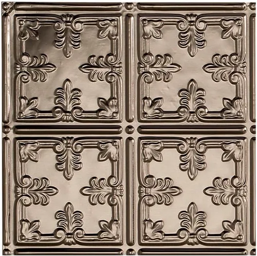 Vista 18 de FASÄDE - Panel adhesivo para techo de vinilo decorativo con estilo/patrón tradicional de 2 x 4 pies en plata entrecruzada (paquete de 5)