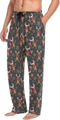 Vista 5 de Pumkin Candy Happy Halloween Pajama Pants Mens Lounge Pants Super Soft Men Pajama Bottoms with Drawstring & Pockets