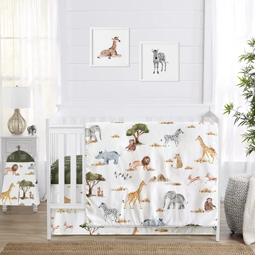 Vista 9 de Sweet Jojo Designs Gris y blanco bohemio elefante bohemio niño niña género neutro unisex bebé cuna juego de ropa de cama infantil habitación manta