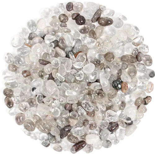 Vista 28 de Chips de cristal de amazonita natural triturado de 1.1 libras, chips de cristales curativos a granel, piedras preciosas de cristal triturado