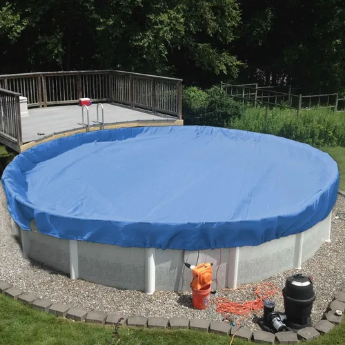 Vista 19 de TANG Cubiertas redondas de 10 pies para piscina de 6 pies para tanque redondo sobre el suelo, cubiertas de piscina de hojas de invierno