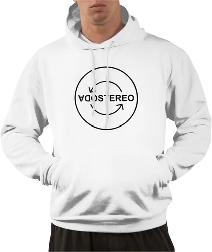 Vista 2 de Soda Stereo Logo Hoodie Casual Sweatshirt Pullover Hooded With Pockets For Men'S