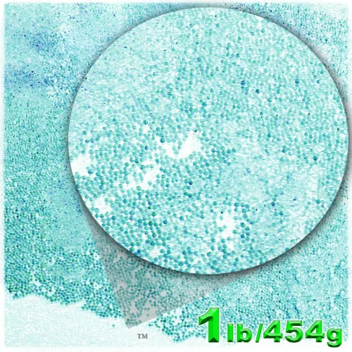 Vista 3 de The Crafts Outlet 1-LB/16.01 oz Acabado Transparente, Vidrio, Microperlas 0.024 in, Ideal para Caviar, Negro Transparente