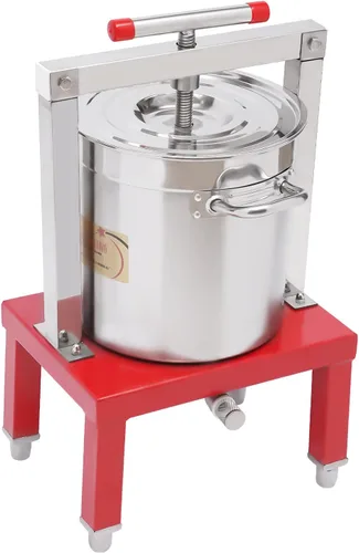 Vista 14 de Fruit Wine Press 1.6 Gallon Stainless Steel Manual Juice Maker 0.6 Gallon