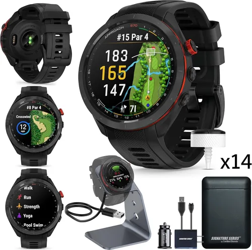 Vista 9 de Garmin Approach S70 Reloj Inteligente de Golf Mapas CourseView a Todo Color con Pantalla AMOLED Ejecución Avanzada de Tiros y Alineación de Putt
