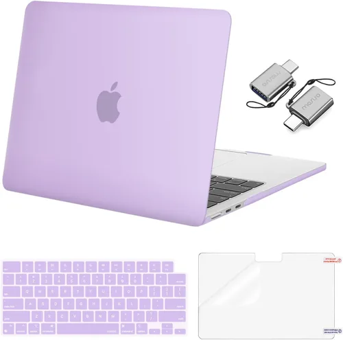 Vista 48 de Mosiso Funda para MacBook Air de 13 y 13.6 pulgadas, 2024, 2023 y 2022, M3 A3113, M2 A2681, Touch ID, carcasa rígida, cubierta de teclado, protector
