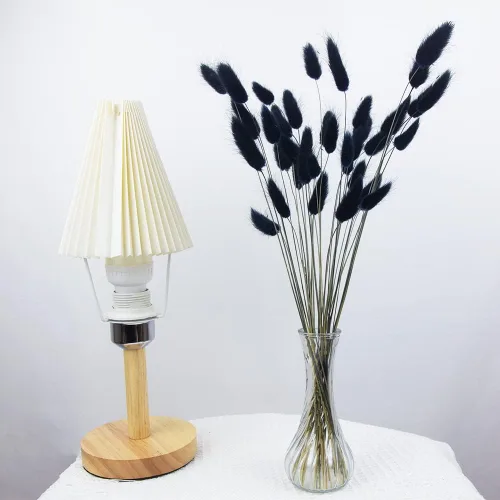 Vista 4 de 60 piezas Flores de Cola de Conejo Secas Hierba Negra de las Pampas Arreglo Floral Natural Seco Flores Secas para Halloween Navidad Decoración Boho