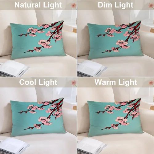 Vista 215 de Batmerry Autumn Pumpkin Templeton Throw Pillow Covers, Green Leaves Paths Forests Decorative Pillow Covers Digital Printing Blended for Couch Sofa