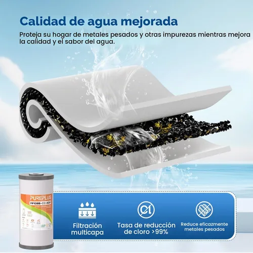 Vista 2 de PUREPLUS Filtro de agua de reducción de metales pesados para toda la casa