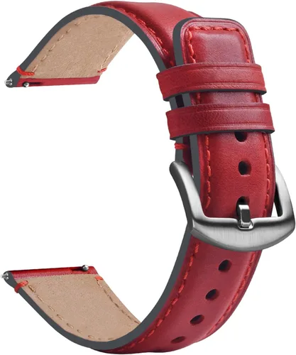 Vista 20 de Fullmosa Correa de reloj de liberación rápida de 0.866 in, 0.787 in y 0.709 in, bandas de cuero bruñido para Samsung Galaxy Watch/Garmin Watch