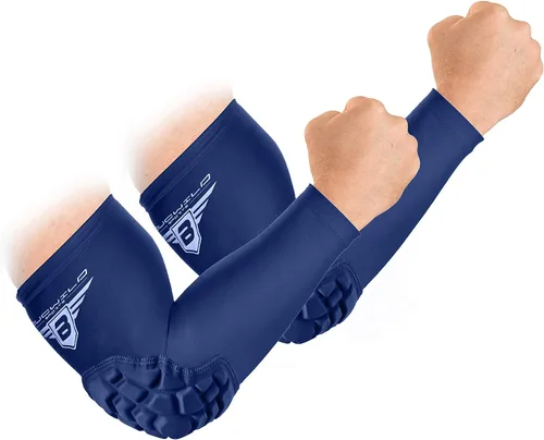 Vista 5 de Bucwild Sports Padded Compression Elbow Arm Sleeves for Basketball, Football & Volleyball Youth & Adult Size Pads