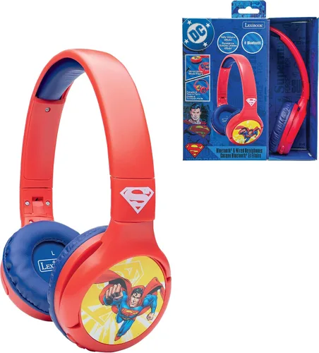 Vista 6 de LEXiBOOK - Auriculares inalámbricos recargables 2 en 1 con luces - Sonido estéreo, inalámbrico con cable, plegable, ajustable, luces LED - HPBTKT