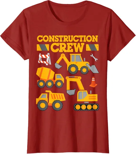 Vista 70 de Construction Crew Worker Excavator - Camiseta para niños y niñas Negro